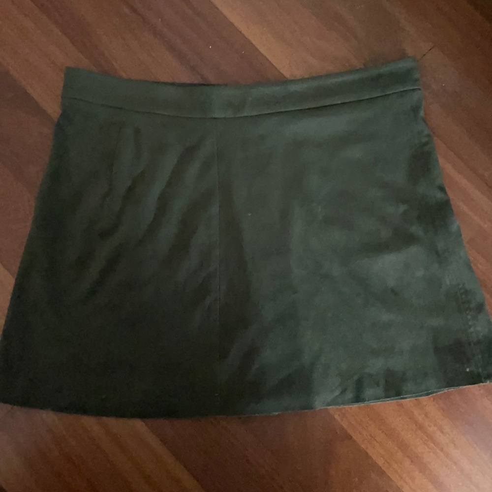Suede mini skirt